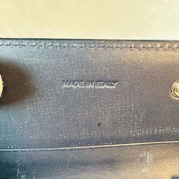 Burberry Blue Bi-Color Silver 6 Ring Key Holder Pouch Case Wallet - Picture 6 of 11